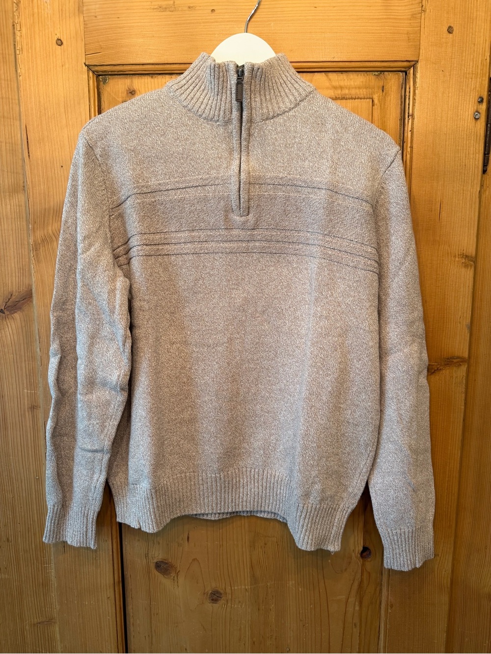 Jockey Women's Zip-Up Sweater in Light Taupe